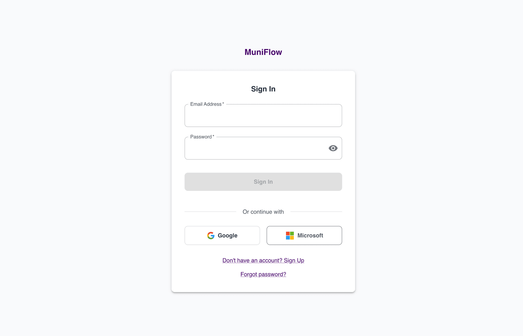 MuniFlow Platform screenshot